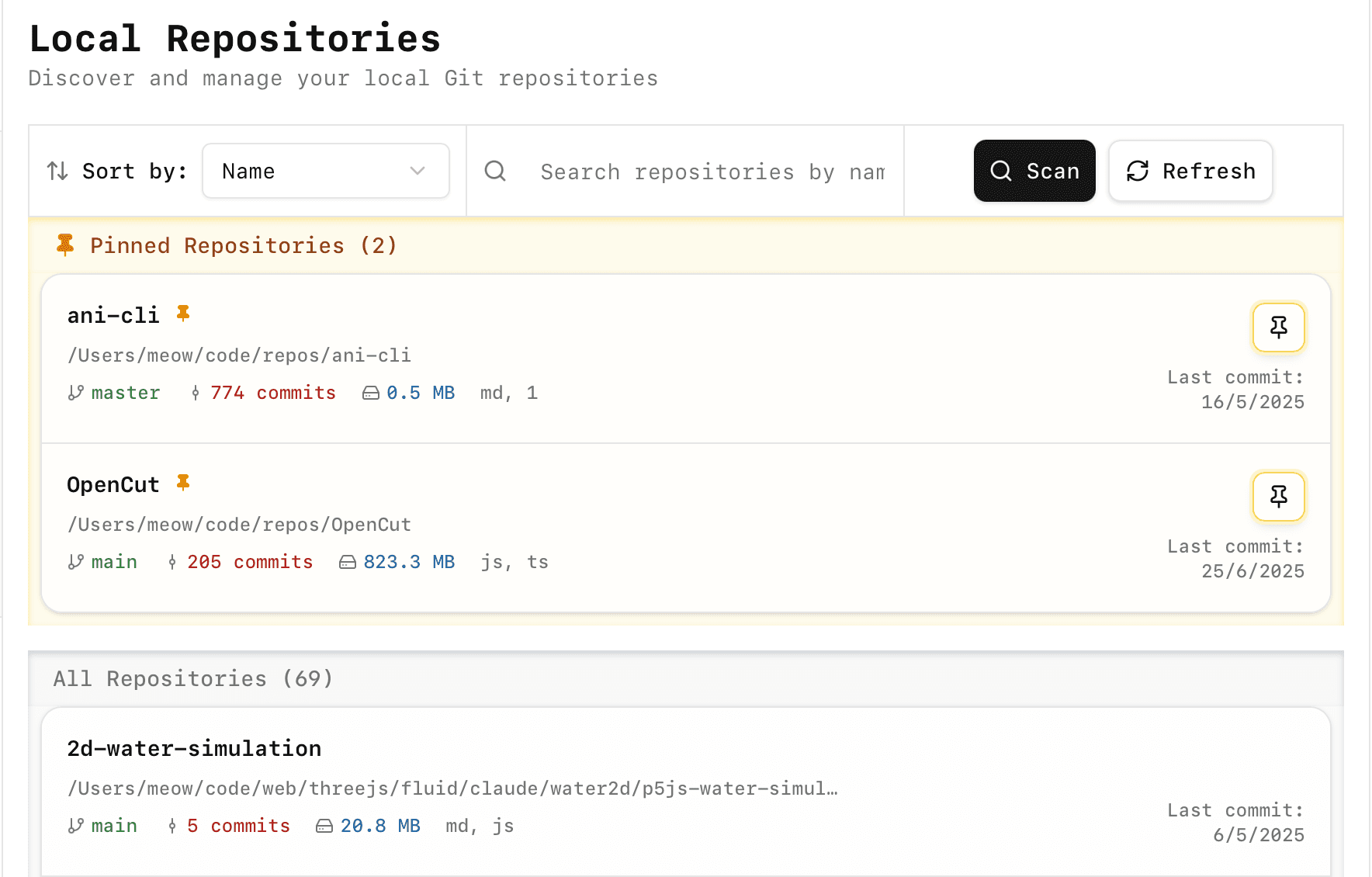 Screenshot 2 of gitmap